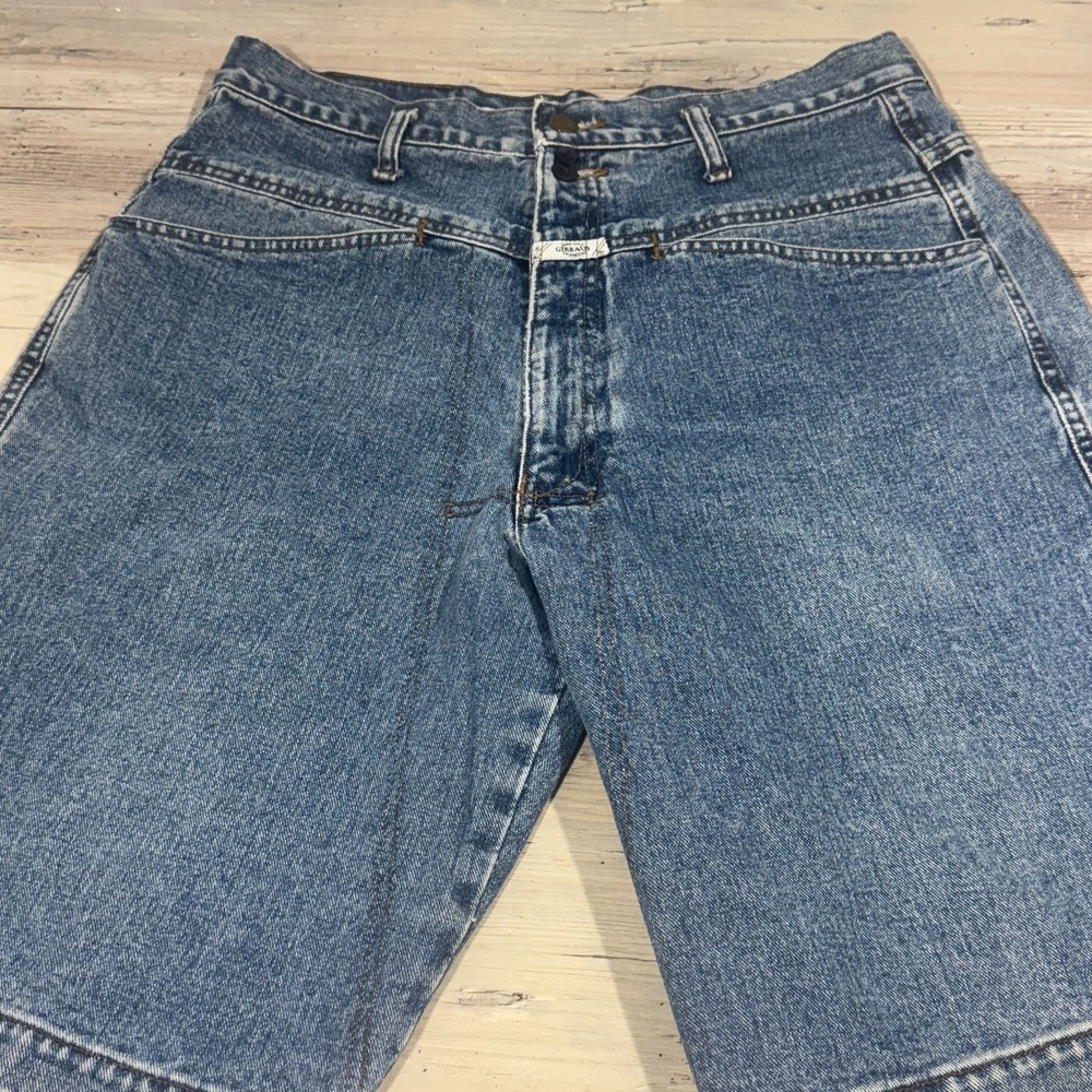 MARITHE FRANCOIS GIRBAUD Shorts cotton blue type mens tag W33 Made In USA VTG